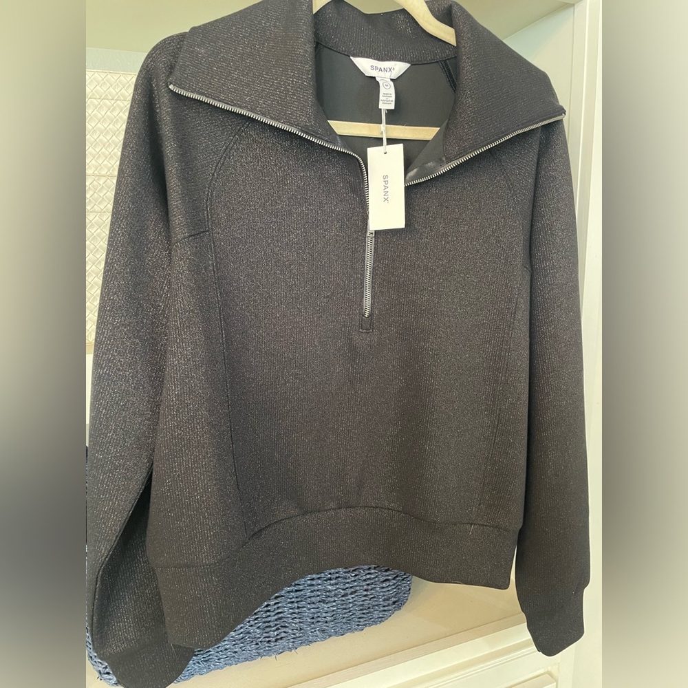 SPANX Air Essentials Half Zip and Wide Leg Pants Set